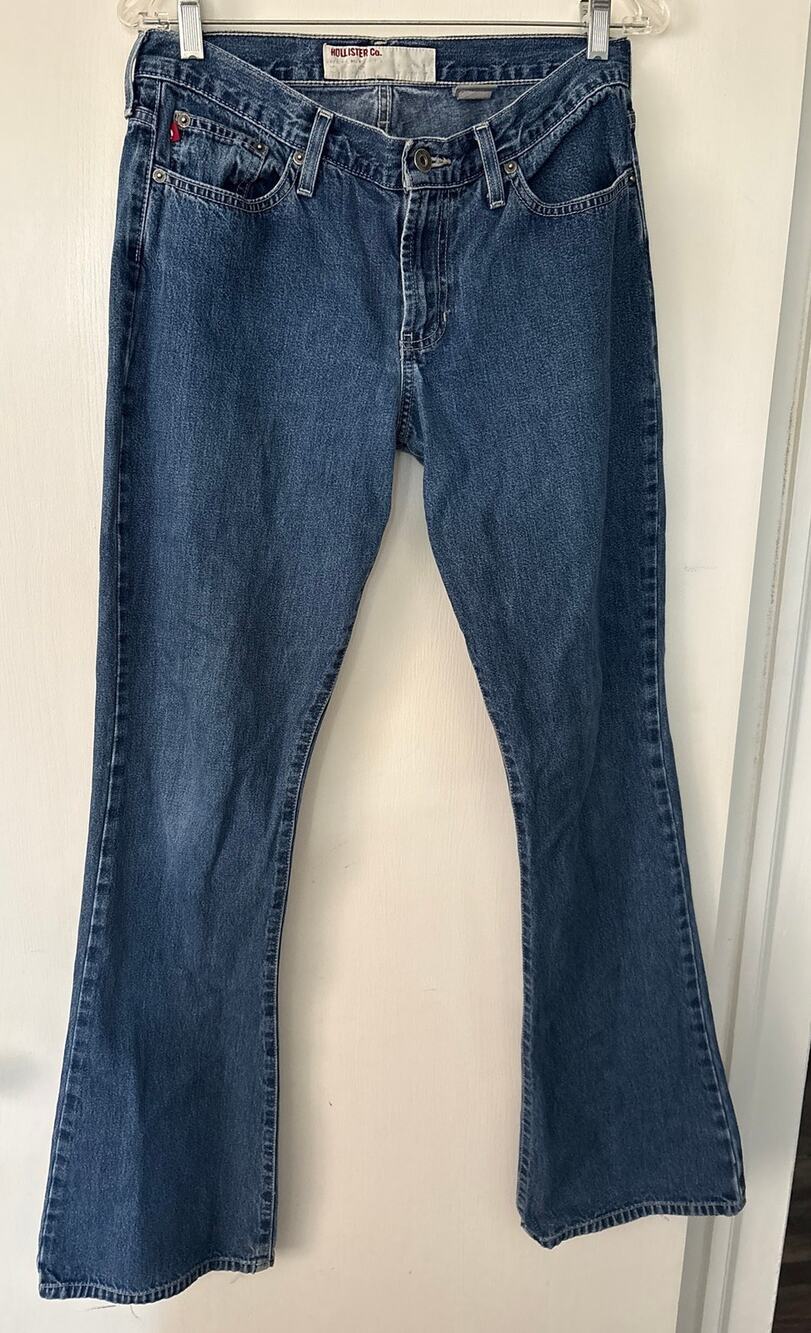 Vintage Y2K Hollister Jamie Jeans Size 8 Long Low Rise Boot Flare 100% Cotton
